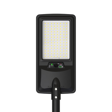 LED СОЛАРНА УЛИЧНА ЛАМПА 18W 2800LM 15Ah 6000K IP65 СЪС СЕНЗОР ЗА ДВИЖЕНИЕ/ДИСТАНЦИОННО УПРАВЛЕНИЕ