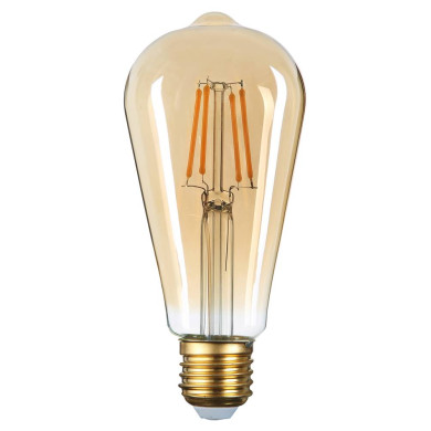 LED КРУШКА ФИЛАМЕНТ ST64 8W 700LM E27 220-240V 2500K ПОЗЛАТЕНО СТЪКЛО