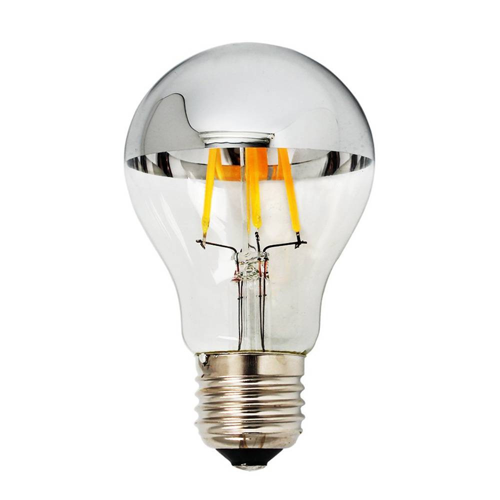 LED КРУШКА ФИЛАМЕНТ E27 A60 7W 175-265V 800LM 2700К СРЕБРИСТ ЕФЕКТ