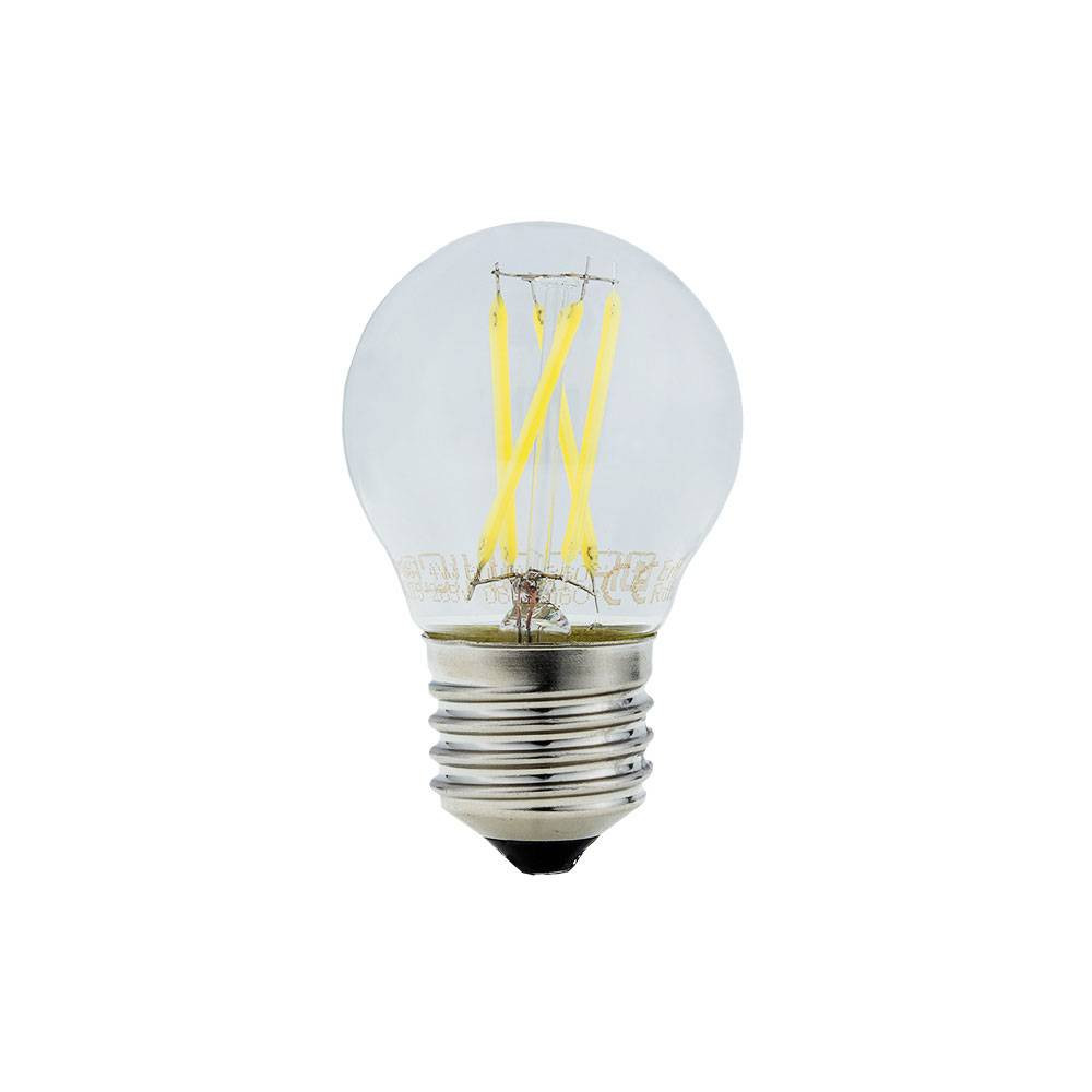 LED КРУШКА ФИЛАМЕНТ G45 4W 400LM E27 175-265V 6000К