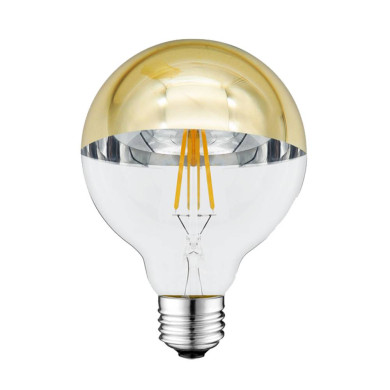 LED КРУШКА ФИЛАМЕНТ E27 G95 4W 175-265V 400LM 2700K ЗЛАТИСТ ЕФЕКТ
