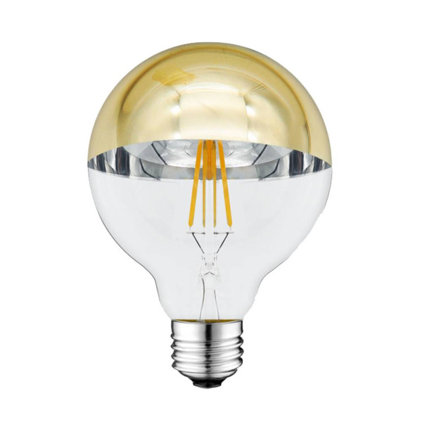 LED КРУШКА ФИЛАМЕНТ E27 G95 4W 175-265V 400LM 2700K ЗЛАТИСТ ЕФЕКТ