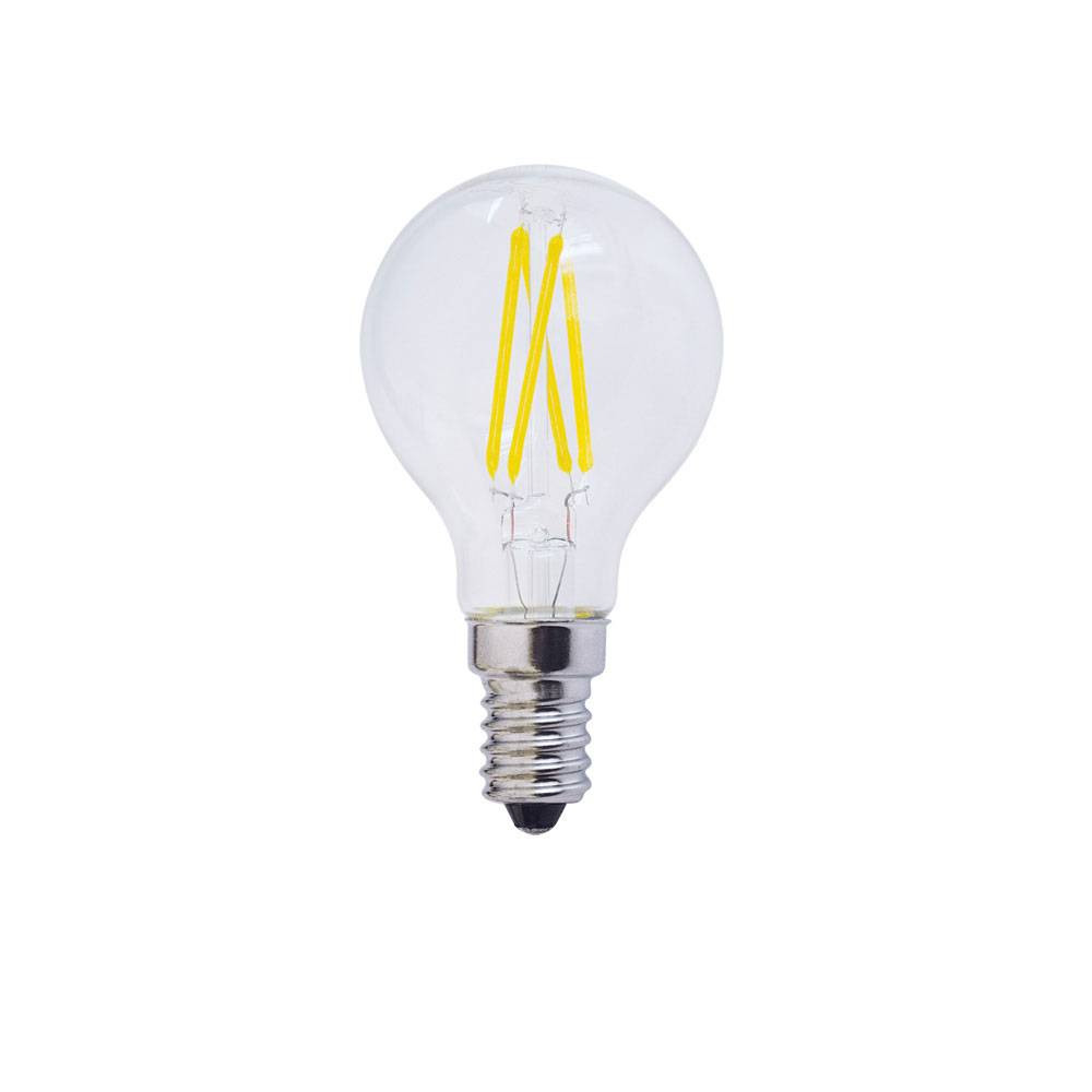 LED КРУШКА ФИЛАМЕНТ G45 4W 400LM E14 175-265V 4500К
