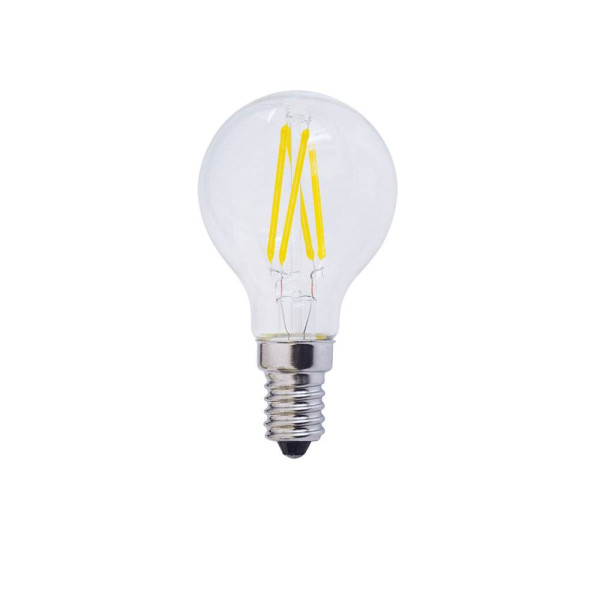 LED КРУШКА ФИЛАМЕНТ G45 4W 400LM E14 175-265V 4500К