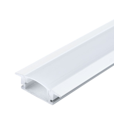 АЛУМИНИЕВ ПРОФИЛ ЗА LED ЛЕНТА БЯЛО ТЯЛО/БЯЛ РАЗСЕЙВАТЕЛ 2m 24.7×7.4mm ЗА ВГРАЖДАНЕ