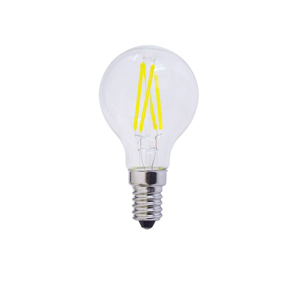 LED КРУШКА ФИЛАМЕНТ G45 4W 400LM E14 175-265V 6000К