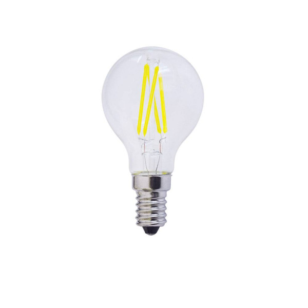 LED КРУШКА ФИЛАМЕНТ G45 4W 400LM E14 175-265V 6000К