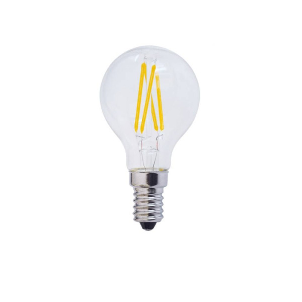 LED КРУШКА ФИЛАМЕНТ G45 4W 400LM E14 175-265V 2700К