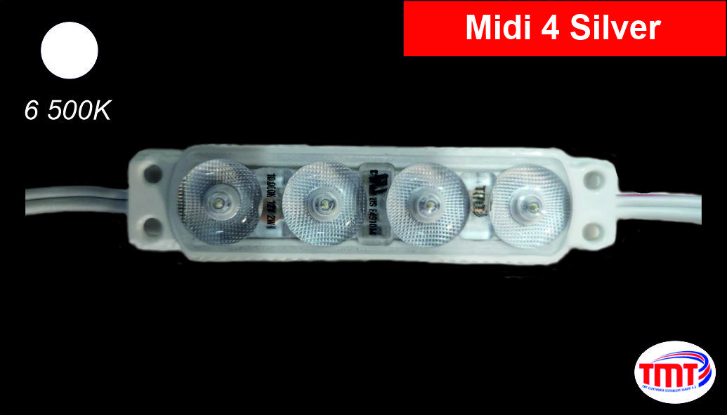 Midi 4 Silver, LED Module, 6500K, 2,00W, IP 67