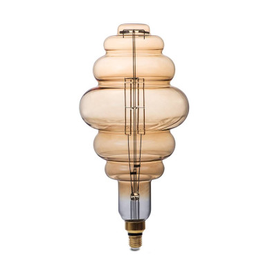 LED КРУШКА ФИЛАМЕНТ Е27 BD200 8W 220-240V 810LM ДИМИРАЩА 1800K ПОЗЛАТЕНО СТЪКЛО