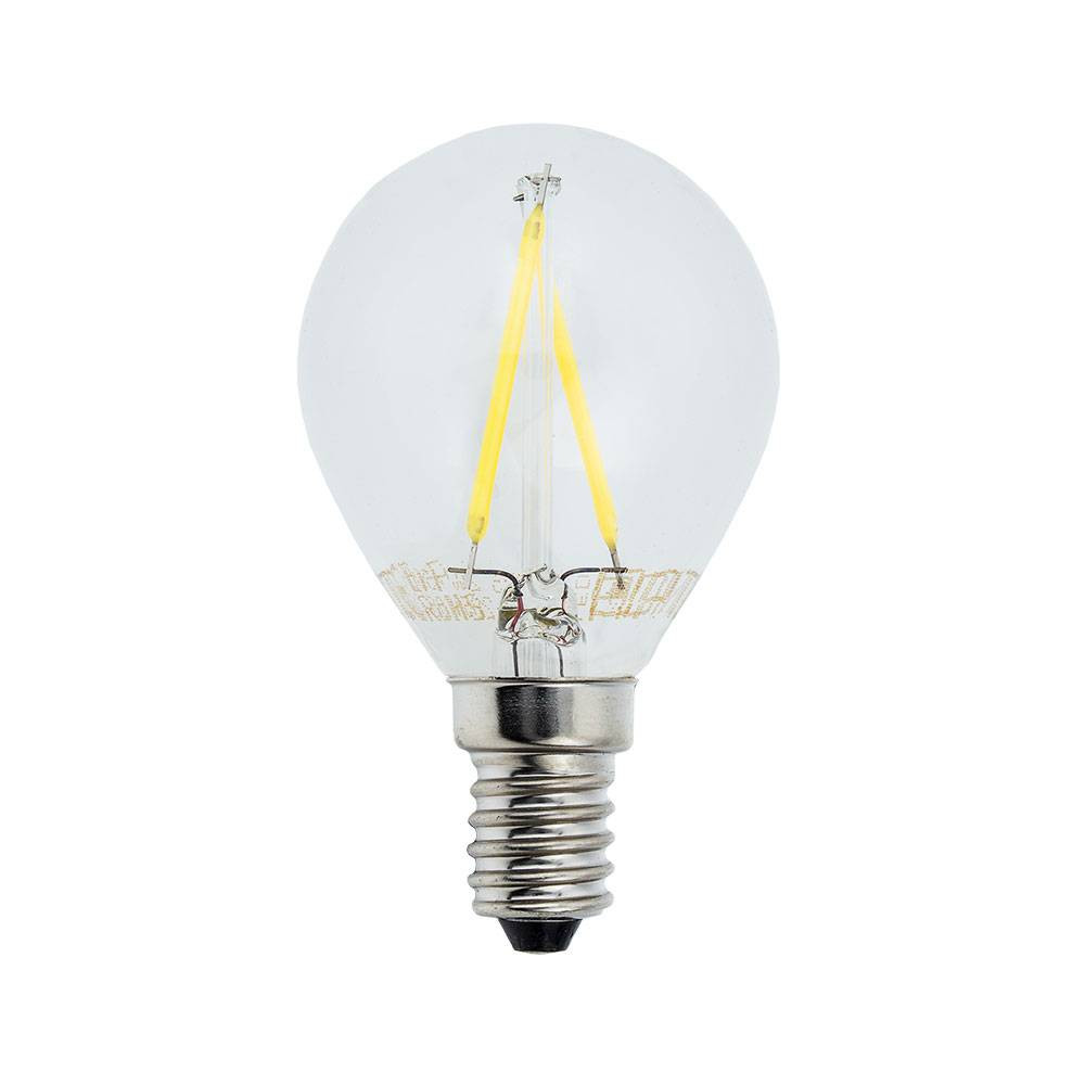 LED КРУШКА ФИЛАМЕНТ G45 2W 200LM E14 175-265V 6000К