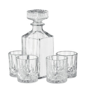 Luxury glass set for drinks.

